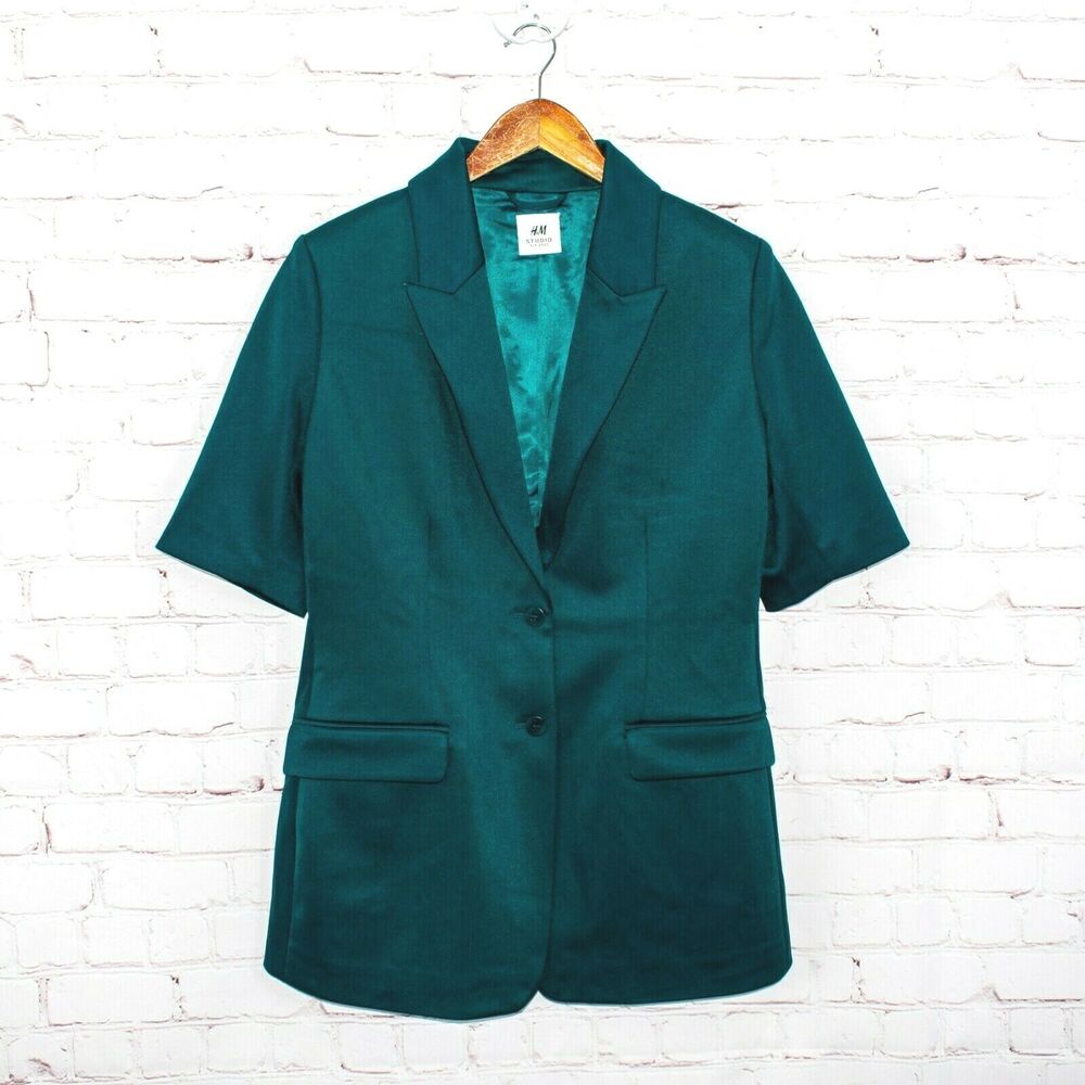 H&M Studio Collection Women's Short Sleeve Blazer Jacket Size 42S/S 2020